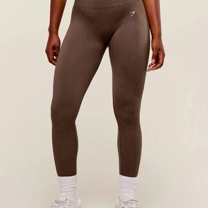 Gymshark ADAPT FLECK SEAMLESS LEGGINGS Chocolate Brown